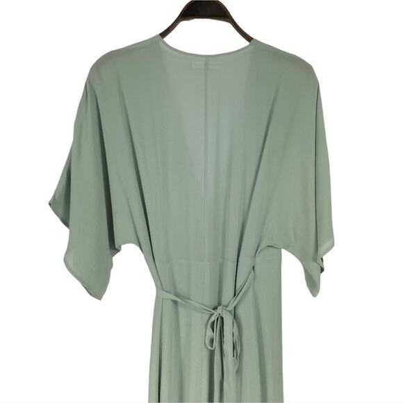 Reformation Winslow Maxi Wrap Dress in Celadon - Picture 10 of 13